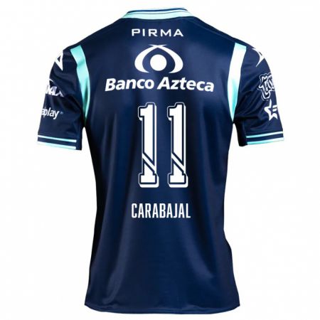 Kandiny Niño Camiseta Gabriel Carabajal #11 Azul Marino 2ª Equipación 2024/25 La Camisa Chile