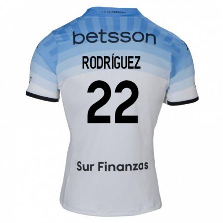 Kandiny Niño Camiseta Baltasar Rodríguez #22 Blanco Azul Negro 2ª Equipación 2024/25 La Camisa Chile