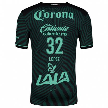 Kandiny Niño Camiseta Raúl López #32 Verde Negro 2ª Equipación 2024/25 La Camisa Chile