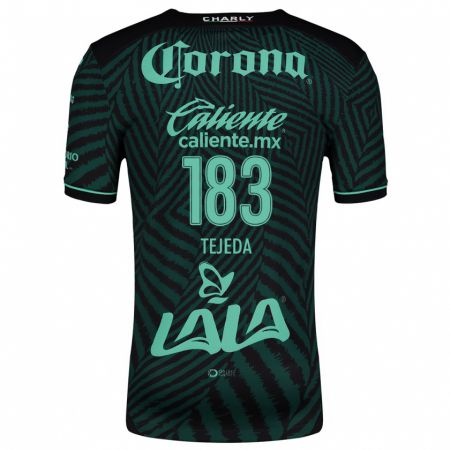 Kandiny Niño Camiseta Juan Tejeda #183 Verde Negro 2ª Equipación 2024/25 La Camisa Chile