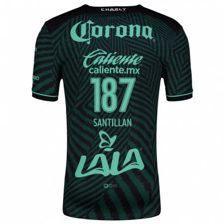 Kandiny Niño Camiseta Emilio Santillán #187 Verde Negro 2ª Equipación 2024/25 La Camisa Chile