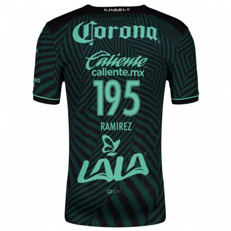 Kandiny Niño Camiseta Jesús Ramírez #195 Verde Negro 2ª Equipación 2024/25 La Camisa Chile