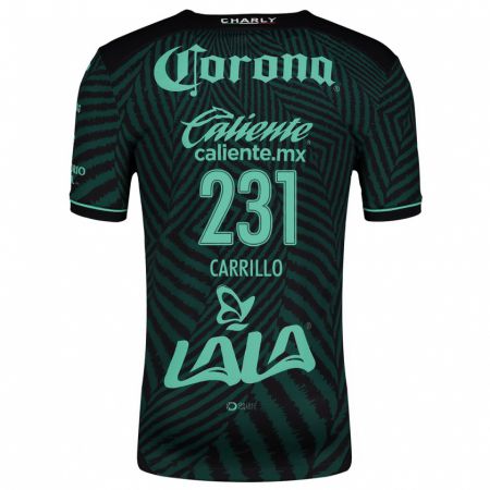 Kandiny Niño Camiseta Ángel Carrillo #231 Verde Negro 2ª Equipación 2024/25 La Camisa Chile