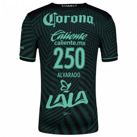 Kandiny Niño Camiseta Edwin Alvarado #250 Verde Negro 2ª Equipación 2024/25 La Camisa Chile