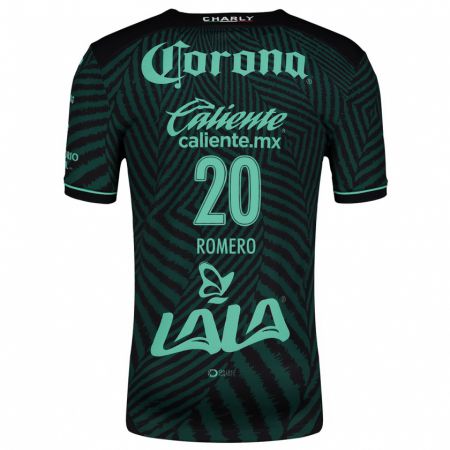 Kandiny Niño Camiseta Lia Romero #20 Verde Negro 2ª Equipación 2024/25 La Camisa Chile