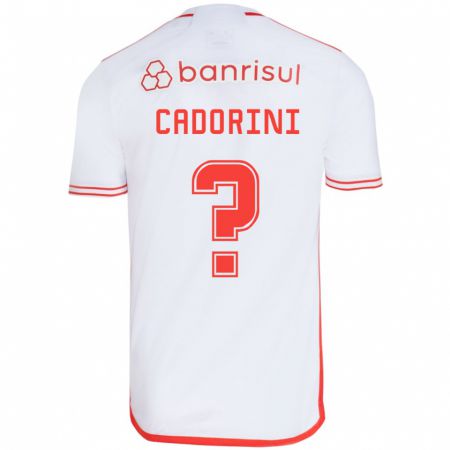 Kandiny Niño Camiseta Matheus Cadorini #0 Blanco Rojo 2ª Equipación 2024/25 La Camisa Chile