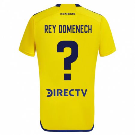 Kandiny Niño Camiseta Camilo Rey Domenech #0 Amarillo Azul 2ª Equipación 2024/25 La Camisa Chile