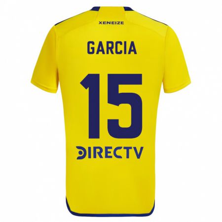 Kandiny Niño Camiseta Ramiro Garcia #15 Amarillo Azul 2ª Equipación 2024/25 La Camisa Chile