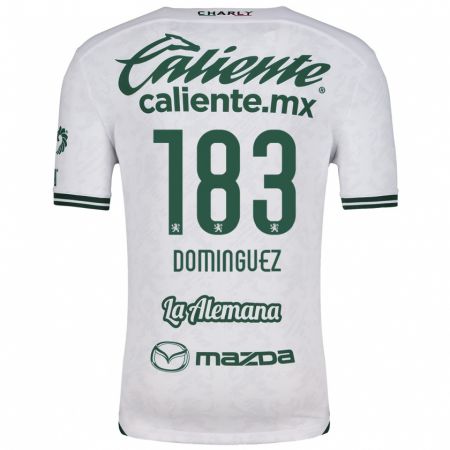 Kandiny Niño Camiseta Jesús Domínguez #183 Blanco Verde 2ª Equipación 2024/25 La Camisa Chile