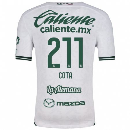 Kandiny Niño Camiseta Luis Cota #211 Blanco Verde 2ª Equipación 2024/25 La Camisa Chile