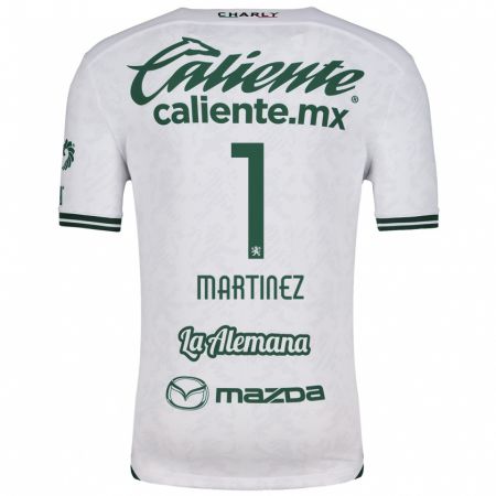 Kandiny Niño Camiseta Angeles Martínez #1 Blanco Verde 2ª Equipación 2024/25 La Camisa Chile