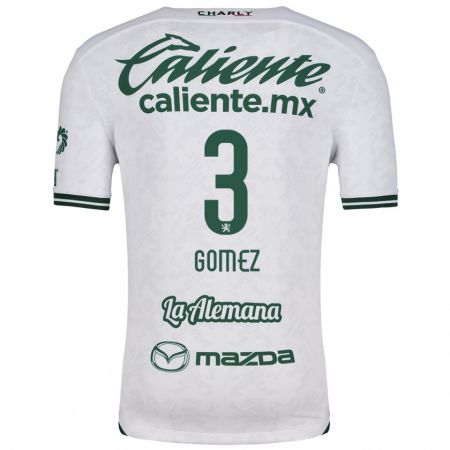 Kandiny Niño Camiseta Karen Gómez #3 Blanco Verde 2ª Equipación 2024/25 La Camisa Chile