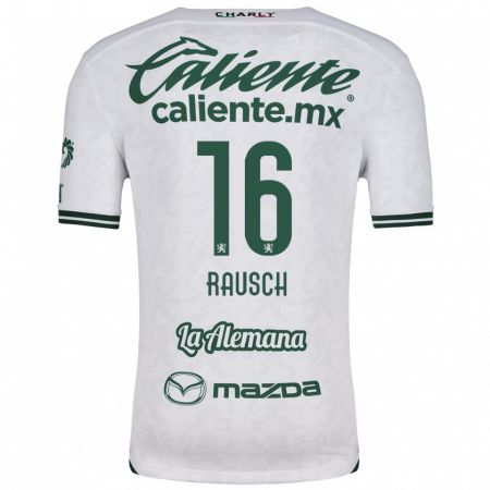 Kandiny Niño Camiseta Mayalu Rausch #16 Blanco Verde 2ª Equipación 2024/25 La Camisa Chile