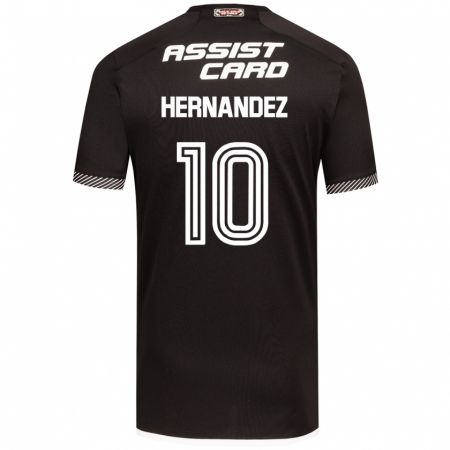 Kandiny Niño Camiseta Leandro Hernández #10 Blanco Negro 2ª Equipación 2024/25 La Camisa Chile