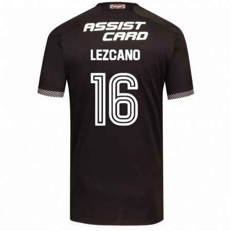 Kandiny Niño Camiseta Darío Lezcano #16 Blanco Negro 2ª Equipación 2024/25 La Camisa Chile