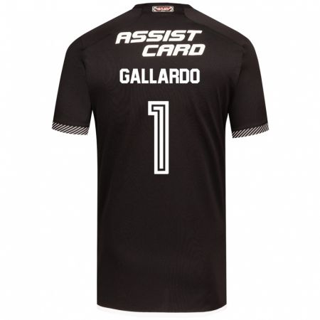 Kandiny Niño Camiseta Alexia Gallardo #1 Blanco Negro 2ª Equipación 2024/25 La Camisa Chile