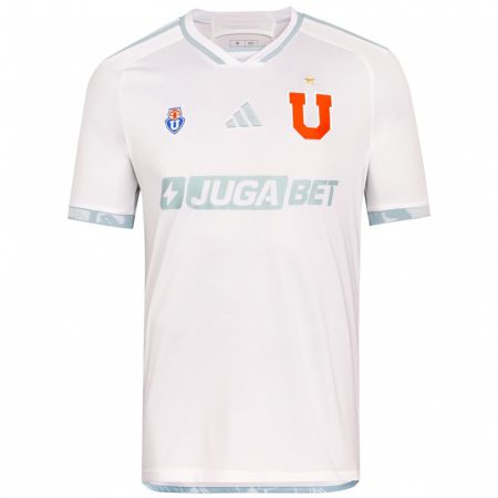 Kandiny Niño Camiseta Bastián Orellana #0 Gris Blanco 2ª Equipación 2024/25 La Camisa Chile