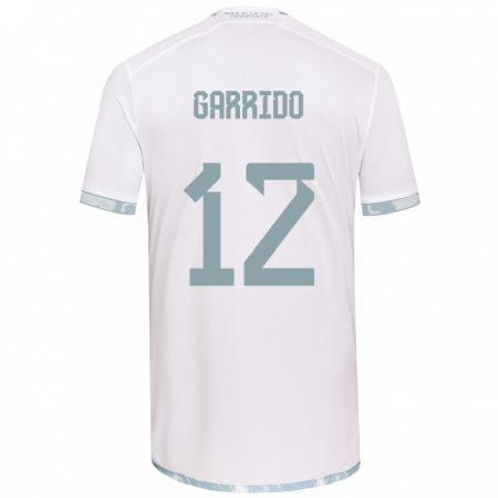 Kandiny Niño Camiseta Pedro Garrido #12 Gris Blanco 2ª Equipación 2024/25 La Camisa Chile