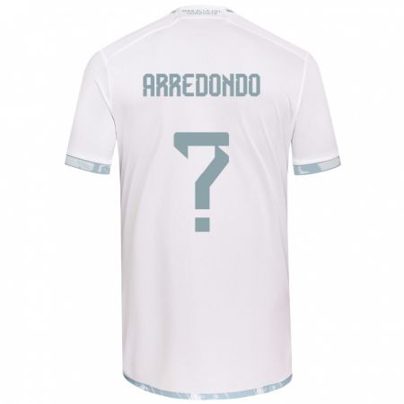 Kandiny Niño Camiseta Milovan Arredondo #0 Gris Blanco 2ª Equipación 2024/25 La Camisa Chile