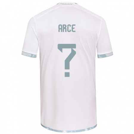 Kandiny Niño Camiseta Agustín Arce #0 Gris Blanco 2ª Equipación 2024/25 La Camisa Chile