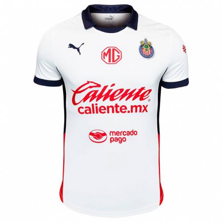 Kandiny Niño Camiseta David Nungaray #201 Blanco Rojo Azul 2ª Equipación 2024/25 La Camisa Chile