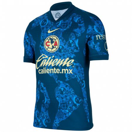 Kandiny Niño Camiseta Miguel Layún #19 Azul Amarillo 2ª Equipación 2024/25 La Camisa Chile