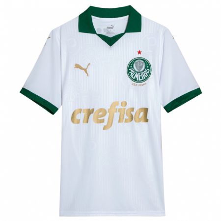 Kandiny Niño Camiseta Ney Silva #0 Blanco Verde 2ª Equipación 2024/25 La Camisa Chile