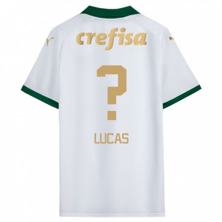 Kandiny Niño Camiseta André Lucas #0 Blanco Verde 2ª Equipación 2024/25 La Camisa Chile