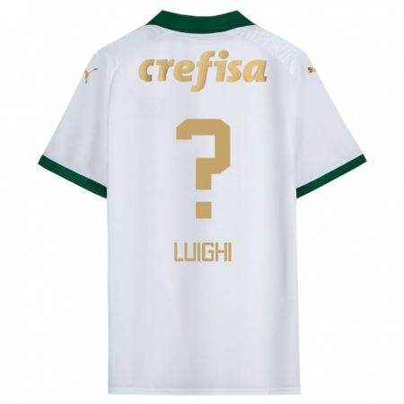 Kandiny Niño Camiseta Luighi #0 Blanco Verde 2ª Equipación 2024/25 La Camisa Chile