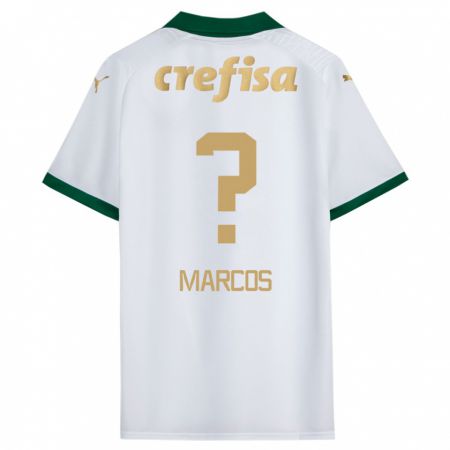 Kandiny Niño Camiseta Antônio Marcos #0 Blanco Verde 2ª Equipación 2024/25 La Camisa Chile