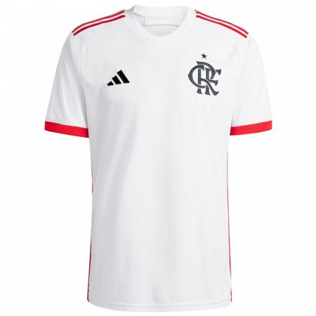 Kandiny Niño Camiseta Giorgian De Arrascaeta #14 Blanco Rojo 2ª Equipación 2024/25 La Camisa Chile