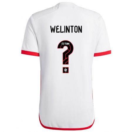 Kandiny Niño Camiseta Zé Welinton #0 Blanco Rojo 2ª Equipación 2024/25 La Camisa Chile