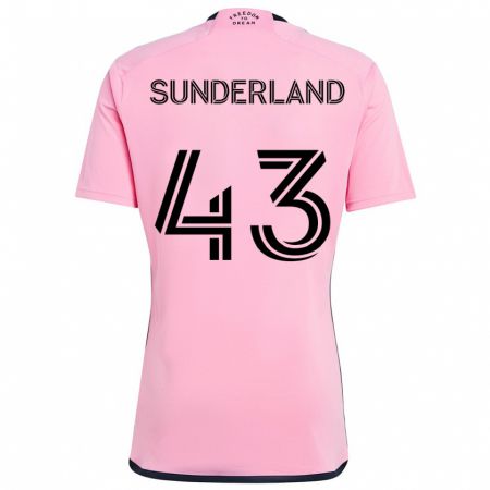 Kandiny Hombre Camiseta Lawson Sunderland #43 Rosa 1ª Equipación 2024/25 La Camisa Chile