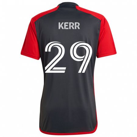 Kandiny Hombre Camiseta Deandre Kerr #29 Rojo Grayn 1ª Equipación 2024/25 La Camisa Chile