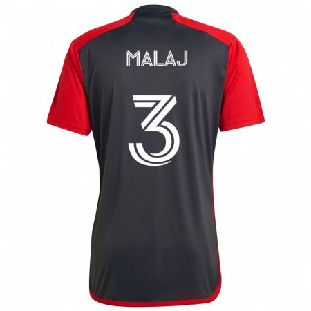 Kandiny Hombre Camiseta Albert Malaj #3 Rojo Grayn 1ª Equipación 2024/25 La Camisa Chile