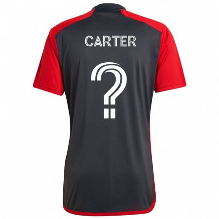 Kandiny Hombre Camiseta Ajahni Carter #0 Rojo Grayn 1ª Equipación 2024/25 La Camisa Chile