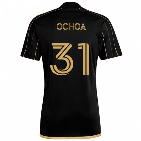 Kandiny Hombre Camiseta David Ochoa #31 Oro Negro 1ª Equipación 2024/25 La Camisa Chile