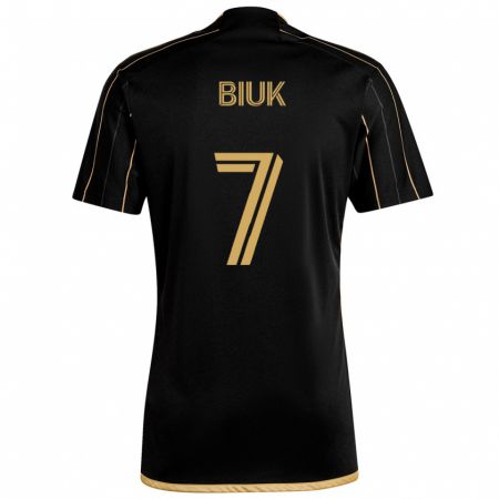 Kandiny Hombre Camiseta Stipe Biuk #7 Oro Negro 1ª Equipación 2024/25 La Camisa Chile