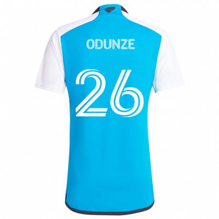 Kandiny Hombre Camiseta Chituru Odunze #26 Azul Blanco 1ª Equipación 2024/25 La Camisa Chile