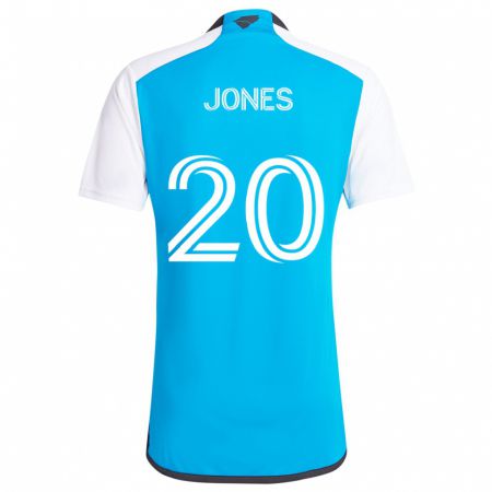 Kandiny Hombre Camiseta Derrick Jones #20 Azul Blanco 1ª Equipación 2024/25 La Camisa Chile