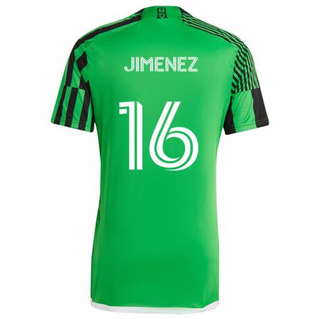 Kandiny Hombre Camiseta Héctor Jiménez #16 Verde Negro 1ª Equipación 2024/25 La Camisa Chile