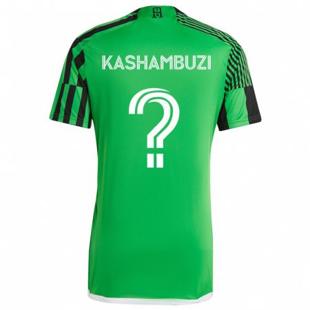 Kandiny Hombre Camiseta Nick Kashambuzi #0 Verde Negro 1ª Equipación 2024/25 La Camisa Chile