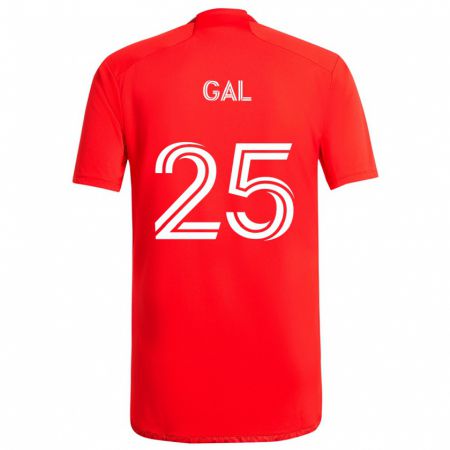 Kandiny Hombre Camiseta Jeff Gal #25 Rojo Blanco 1ª Equipación 2024/25 La Camisa Chile