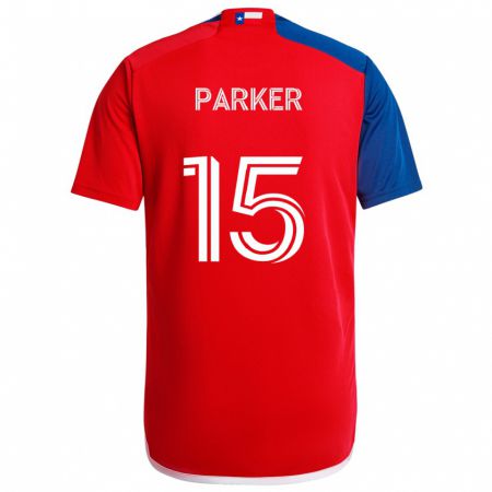 Kandiny Hombre Camiseta Isaiah Parker #15 Azul Rojo 1ª Equipación 2024/25 La Camisa Chile