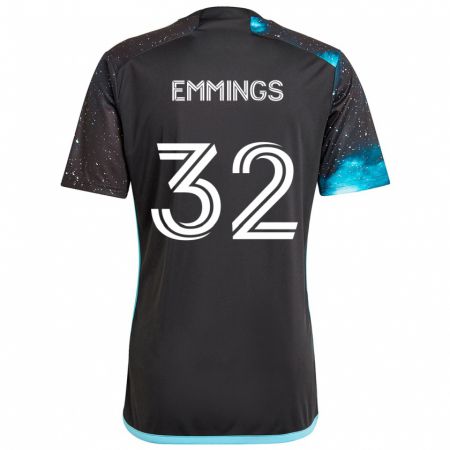 Kandiny Hombre Camiseta Fred Emmings #32 Azul Negro 1ª Equipación 2024/25 La Camisa Chile