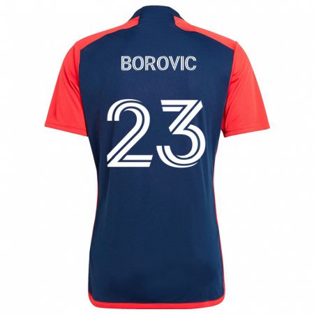 Kandiny Hombre Camiseta Luka Borovic #23 Azul Rojo 1ª Equipación 2024/25 La Camisa Chile