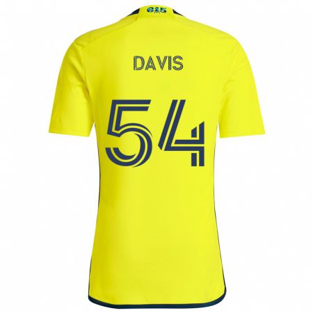 Kandiny Hombre Camiseta Sean Davis #54 Amarillo Azul 1ª Equipación 2024/25 La Camisa Chile