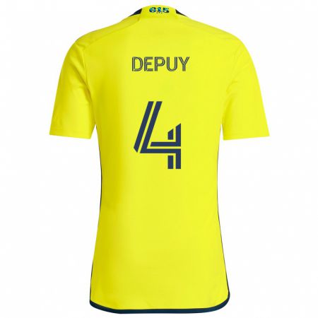 Kandiny Hombre Camiseta Nick Depuy #4 Amarillo Azul 1ª Equipación 2024/25 La Camisa Chile