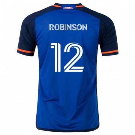 Kandiny Hombre Camiseta Miles Robinson #12 Azul Blanco 1ª Equipación 2024/25 La Camisa Chile