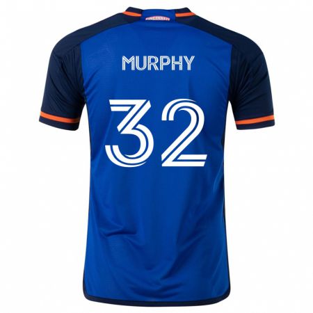 Kandiny Hombre Camiseta Ian Murphy #32 Azul Blanco 1ª Equipación 2024/25 La Camisa Chile